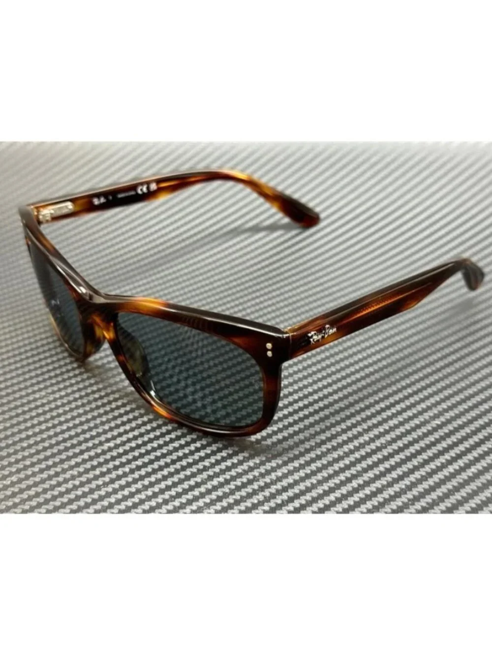 New Ray-Ban Men Striped Havana Sunglasses 60-19-145